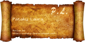 Pataky Laura névjegykártya